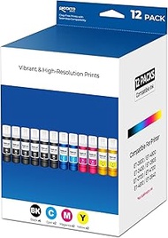 522 Ink Refill Bottles Replacement for Eco tank ET-2800 ET-2400 ET-4800 ET-2803 522 Ink Bottles for 