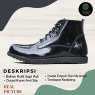 Sepatu Pria PDH sepatu TNI ABRI POLRI SECURITY sepatu KULIT SAPI KILAP TANPA SEMIR Bisa Partai