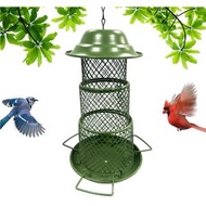 可伸縮喂鳥器新款花園鐵藝戶外懸掛式自動金屬鳥類餵食器蜂鳥