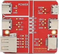 Charging Test Card, PCB Easy to Operate 3 in 1 Data Wire Test Fixture Practical USB Cable Triad Tester Stable and Durable USB Cable Tester for IOS Interface, Type C, Micro