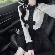 CHANGTONG | ชุดเสื้อและกระโปรงถักแบบ OOTD สไตล์เกาหลี