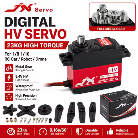 JX Servo PDI-HV6223MG 23KG High Torque HV 8.4V Metal Gear Digital Servo for 1/8 1/10 RC Car Robot Ai