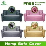 Melange Sofa Cover 1/2/3/4 Seater Sofa Cover Stretch Sofa Seat Cover L Shape Sofa Cover Set Universal Regular Sofa Cover Sofa Protector(L Shape Sofa Need 2 Pcs)