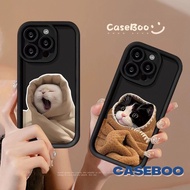 HITAM Caseboo Case Hp For Vivo Y11 Y15s Y36 Y16 Y27s Y27 Y15 Y12s Y19 Y12i Y17 Y12 Y20 Y22 Y78 Y35 Y21 Y31 Y21s V25 Y91 V21E Y91C Y22s V29 Y02T Y02 Y50 Y51 Y930 Y33s Y02s Y17s V27 Cute Cartoon Evaporated Wrapped By Little Black Cat Some Case