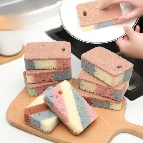 Kitchen Stain Removal Nano Sponge Magic Wipe Hundred Clean Cotton Dishwashing Sponge Wipes for B