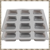 (GJTQ) 2 Pack Silicone Soap Molds 9 Cavities Square Soap Mold DIY Handmade Silicone Mold for Soap Ma