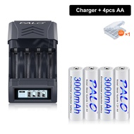 PALO AA / AAA / 2A / 3A Universal Charger จับคู่ 1.2V NI-MH / 1.5V LI-ion แบตเตอรี่แบบชาร์จไฟได้