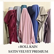 [Free Ongkir] 1 Roll Bahan Kain Satin Velvet Berbagai Warna