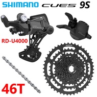 SHIMANO CUES 9S U4000 MTB Groupset 9V Shifter Derailleur 9S 11-41/46T Cassette 1X9 Speed K7 4kit