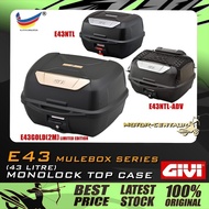 KOTAK/BOX GIVI MONOLOCK TOP CASE MULEBOX E43, E43NTL, E43NTL-ADV, E43GOLD(2M) [BASE PLATE INCLUDED]