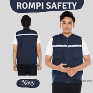 Rompi safety/Baju Proyek/Rompi Polisi/Jaket safety/Rompi Baju/Jaket custom bordir/Vest touring motor