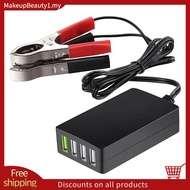 Portable DC Charger 12V/24V to 5V 4-Port USB Charger Usb Charger with Battery Clip for Other Smart P