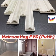 PVC Wainscoting PVC White Wainscoting l Chair rail l Frame Pintu l Shiplap l Wall Skirting l Wainscoting kayu Wainscotin