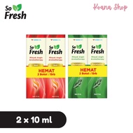 So Fresh Aromatherapy Roll On Hot/ Eucalyptus Oil 2 x 10 ML