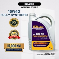 EZLUBE 15W40 4L Fully Synthetic SN Engine Oil Minyak Hitam Kereta Minyak Enjin Kereta Perodua Proton