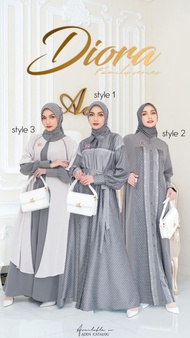 Gamis Mom Diora Family Series Classic Grey by Aden Hijab