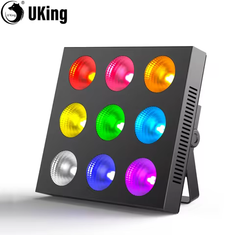 U'King 9-Eye COB Matrix Par Lights 9X12W RGBW LEDs DMX Stage Lights Party Lights For DJ Concert Part