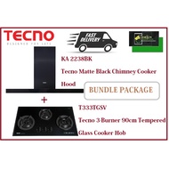 TECNO HOOD AND HOB BUNDLE PACKAGE FOR ( KA 2238BK &amp; T 333TGSV)