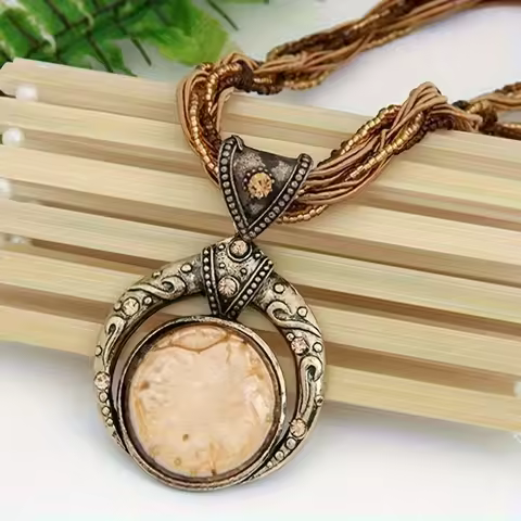 New Retro Bohemian Ethnic Style Necklace Fashionable Men's and Women's Festival Party Gifts Jewelry 