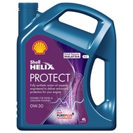 SHELL HELIX PROTECT 0W30 Fully Synthetic Engine Oil (4L) 0W-30 **ORIGINAL**ONLY IN SARAWAK**