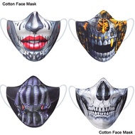 Halloween Skull Funny 3D Face Mask Adult Kids Boys Girls Cotton Protective Masks Anti Dust Washable Face Mask