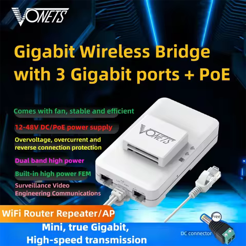 VONETS VAR1200-L Gigabit PoE 2.4G/5G Dual Band Wireless Bridge Router Repeater WiFi Ethernet adapter