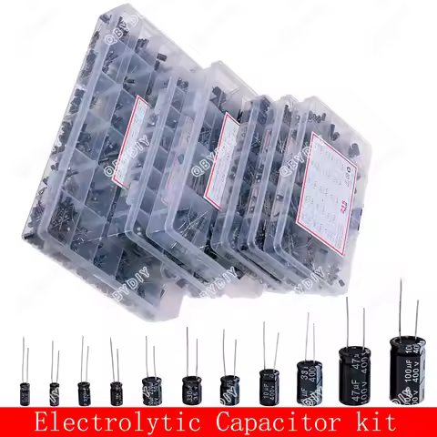 Electrolytic Capacitors Assortment Kit 16V 25V 35V 50V 1uf 2.2uF 3.3uF 4.7uF 10uF 22uF 33uF 47uF 100