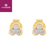 HABIB Round Diamond Earring in 375/9K Yellow Gold  457121222