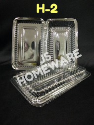 BX-H2 Plastic Container (100pcs+-) / Kuih Container / BX H2 / Bakery Container / Plastic Container