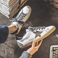 2024 【Original】 Golden Goose Leather Retro Fashion Mens and Womens Little White Shoes Cycling Shoes