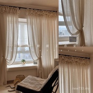 Curtain Screen Window Screen Cake Window Screen Screen Curtain Chinese Log Log Color Pleated Decorat