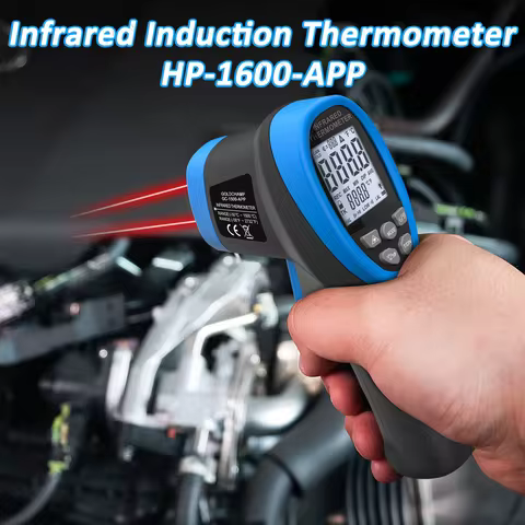 HP-1500-APP Infrared Induction Thermometer Gun, Dual Laser 30:1 Pyrometer tool, -58'F to 2732'F For 
