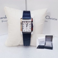 ALEXANDRE CHRISTIE WANITA AC 1019 SILVER BLACK JAM TANGAN ALEXANDRE