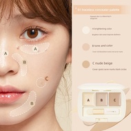 concealer full coverage concealer Judydoll Judydoll Tricolor Concealer Palette Cover Tear Slot Spots