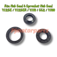 Y125Z/Y125ZR/Y110 SS/SS2/Y100/SRE/SRX/SRV/Y 125 Z R Hub Rim Bearing Oil Seal Sprocket Spocket Spoket Rumah Getah Rubber