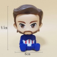 24 hours to deliver goodsBeautiful Anime Character Spider Iron Man Captain America Hulk Avengers Figure Toy Children Doll Sitting Posture Q Version Avengers GRIE