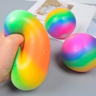 Rainbow Squeeze Ball Squishy Balls Stress Relief Hand Fidget Toy