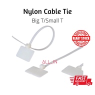 Nylon Tag Cable Tie "Big T" / " Small t " Cable Tie Nylon For Cable Wire Extension Marker Tag