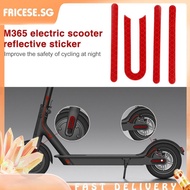 [fricese.sg] 2 Set PVC Electric Scooter Reflective Stickers E-scooter Safety Warning Decal for M365 Kick Scooter Accessories Red