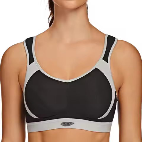 Womens Bounce Control Sports Bra Comfortable Moisture-wicking Full Coverage Non-Padded Wirefree Unde