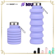 NIU Collapsible Water Bottle, 17oz BPA Free Foldable Water Bottle, Portable With Carabiner Lightweig
