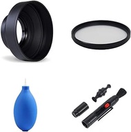 Camera Lens Accessories Set 37mm 3 Stage Collapsible Lens Hood, MC UV, Cleaning Set For Olympus E-M5, E-M5 Mark II, E-M5 Mark III Camera With Olympus M. Zuiko Digital 45mm f/1.8 Lens