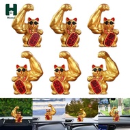 Homyl Chinese Muscle Arm Lucky Cat Figurine, Feng Shui Cat, Waving Giant Arm, Good Luck, Cat Door, L