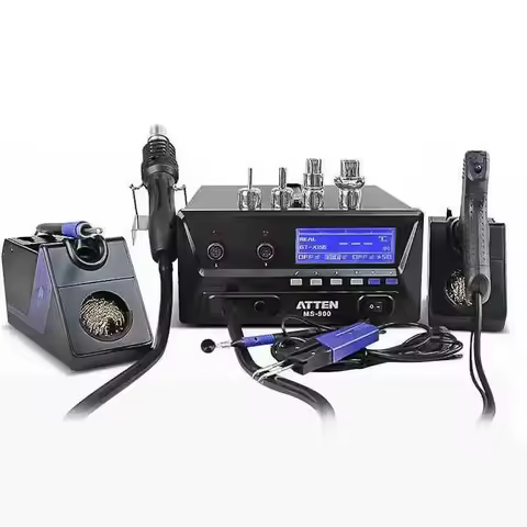 ATTEN MS-900 900W 4-in-1 Desoldering Hot Air Gun Rework Soldering Iron Suction Tin Gun Pick up Pen D