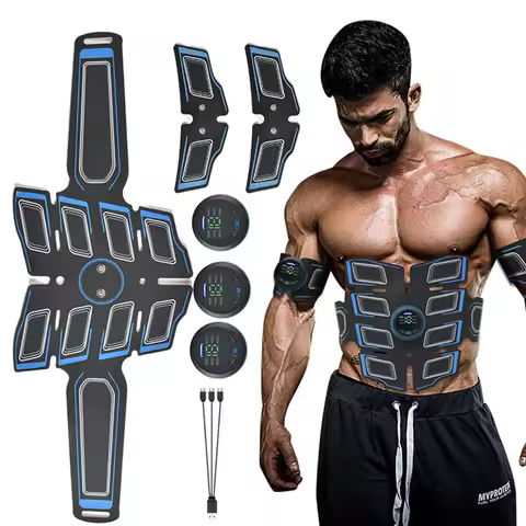EMS Abdominal Muscle Trainer Portable Massager Electronic Training Belt Exercise Fitness Equipment T