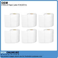 6 Rolls Blank Art Paper Label 4"(W)X2"(H) 101.6MM X 50.8MM (500Pcs Per Roll) | IPOHONLINE