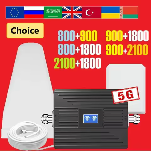 HWATEL Europe Band 20 N20 B20 B8 B3 B1 5G 800 900 1800 2100 2-Band Cellular Signal Amplifier Repeate