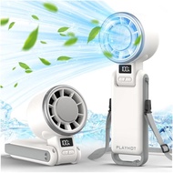 PlayHot Upgraded Portable Handheld Fan, 35 Degrees Fahrenheit (about 15.6 Degrees Celsius) Cooling, 