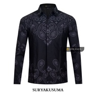 KEMEJA Original SURYAKUSUMA Motif Batik T-Shirt For Men, Men's Batik Shirt, Slimfit, Full Layer, Long Sleeve, Long Sleeve