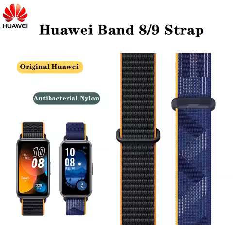 Original Huawei Band 8 Nylon Strap Vibrant Orange Woven Wrist Band for Huawei Band 9 Nylon Sport Bra